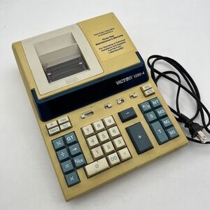 Victor 1280-4 Desktop Printing Calculator 12 Digit Adding Machine Vintage Office